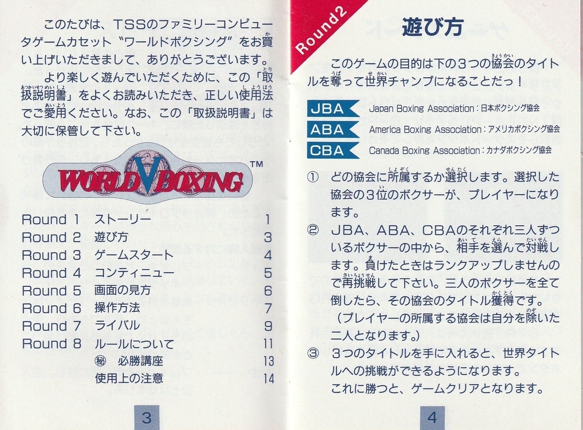 ワールドボクシング』1990年／ファミコン - レトロゲームの説明