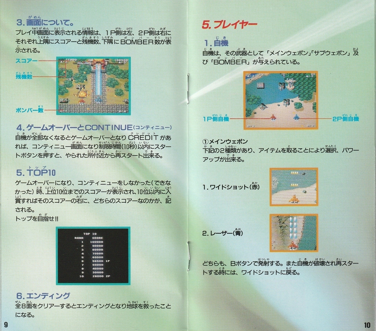 雷電伝説』1991年／スーパーファミコン - レトロゲームの説明書保管庫