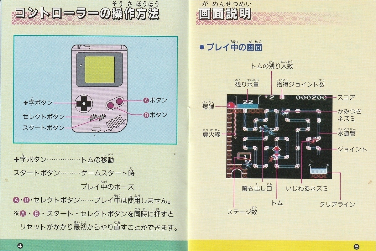 フリスキー・トム』1995年／ゲームボーイ - レトロゲームの説明書保管庫