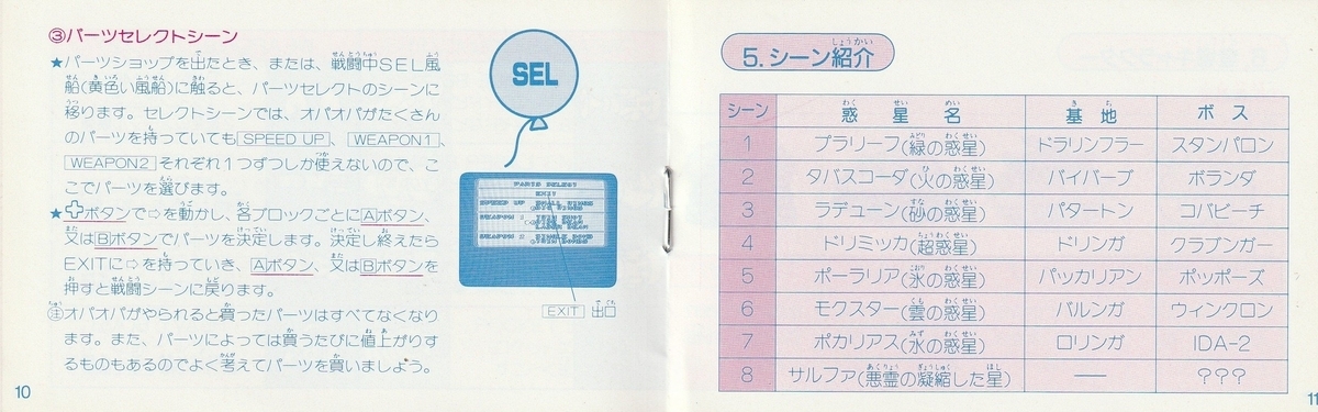 ファンタジーゾーン』1987年／ファミコン - レトロゲームの説明書保管庫