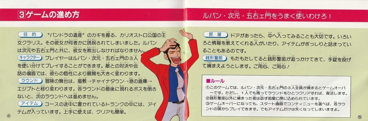 ルパン三世 パンドラの遺産』1987年／ファミコン - レトロゲームの説明