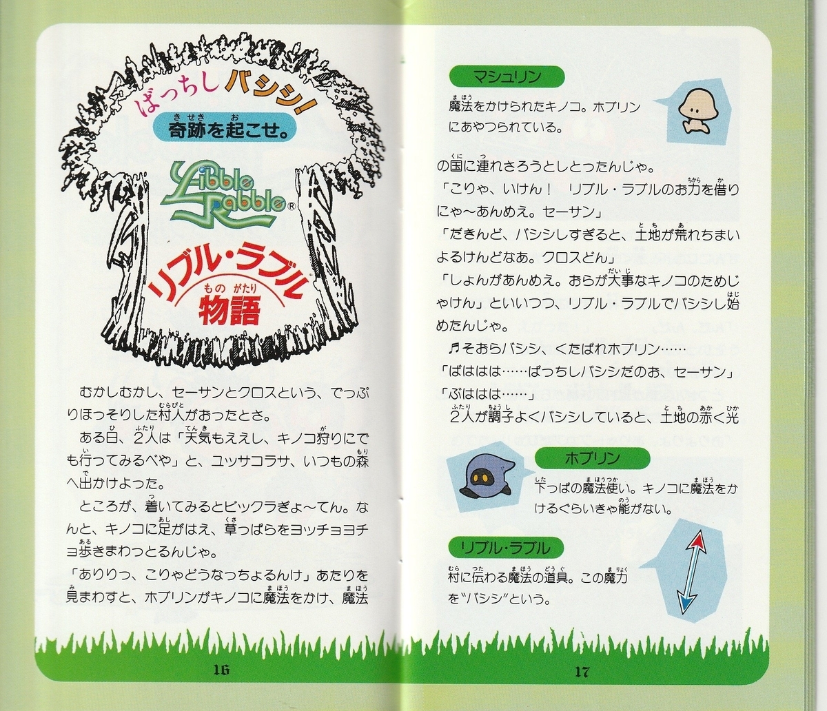 リブルラブル』1994年／スーパーファミコン - レトロゲームの説明書保管庫