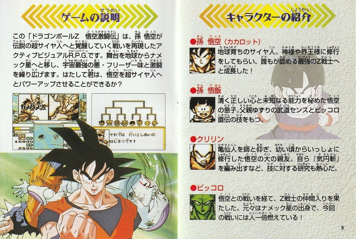 ドラゴンボールZ 悟空激闘伝』1995年／ゲームボーイ - レトロゲームの