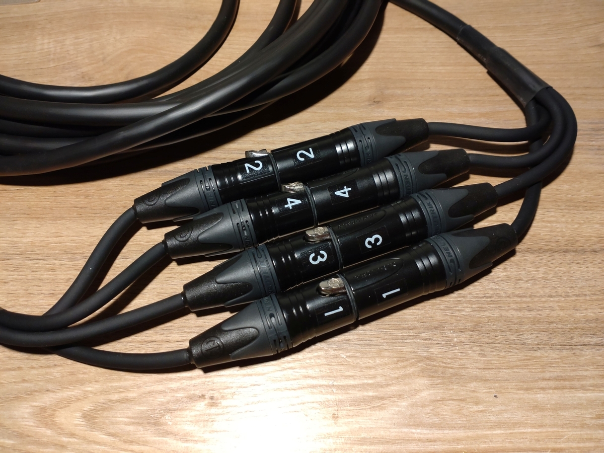 XLR4chスネークケーブル自作 - ヨキの柄