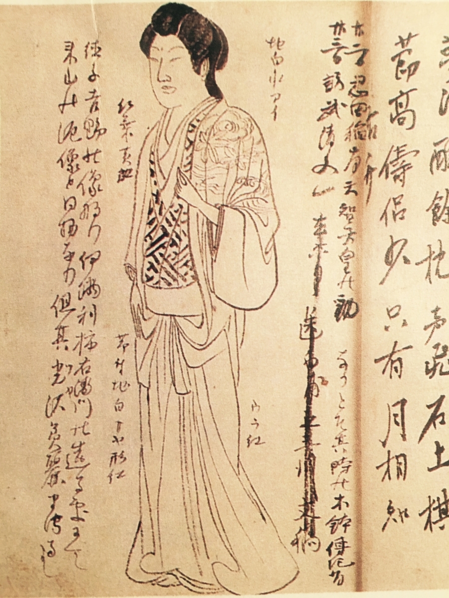 古伊万里 1700年代 柿右衛門様式婦人立像 古伊万里 1700年代 柿右衛門様式婦人立像