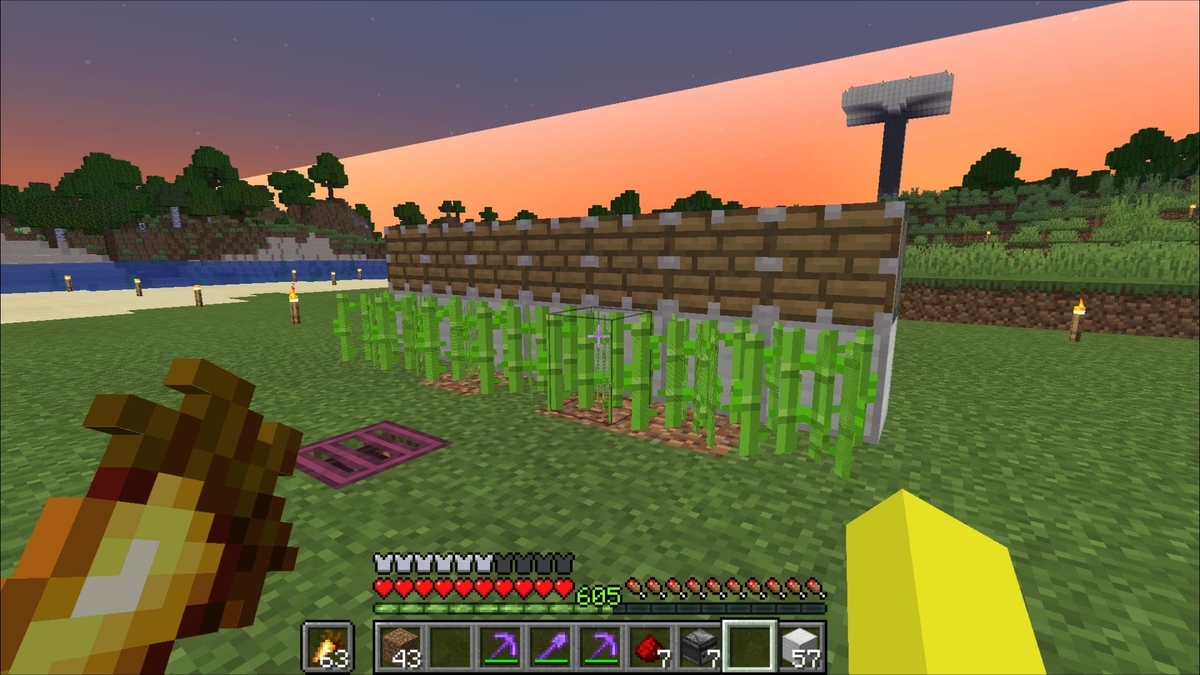 マイクラ1 19 もっとも簡単 低コスト高効率なサトウキビ 竹自動収穫機の作り方 Minecraft Sugar Cane Bamboo Farm Tutorial マインクラフト ゆっくり実況 Je Be 統合版 じゃがいもゲームブログ