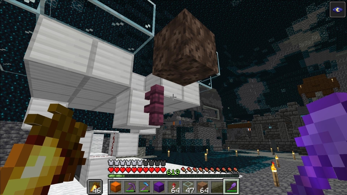 マイクラ1 19 最も簡単に作れる低コスト高効率のウォーデントラップ 作り方解説 Minecraft Easiest Warden Farm マインクラフト ゆっくり実況 Je Be 統合版 じゃがいもゲームブログ