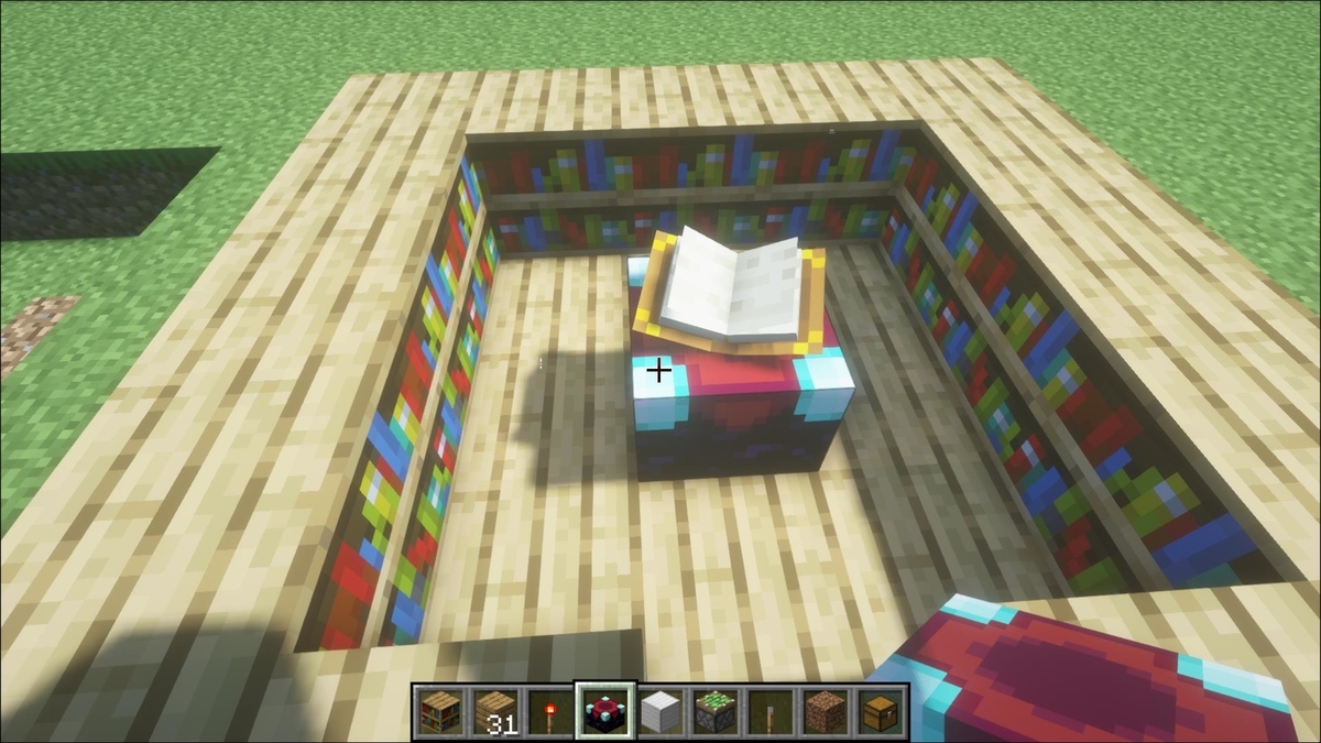 【マイクラ】隠しエンチャントテーブルの作り方 Minecraft Hidden Bookshelves【マインクラフト/JE/Java