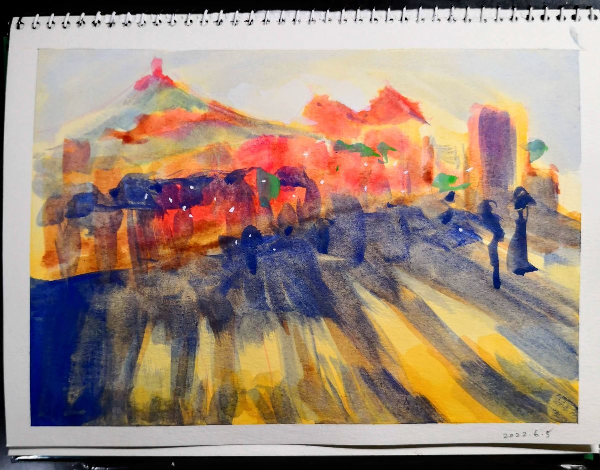 ネイサン・フォークス ランドスケープ水彩をやってみた - 桃蝶画房