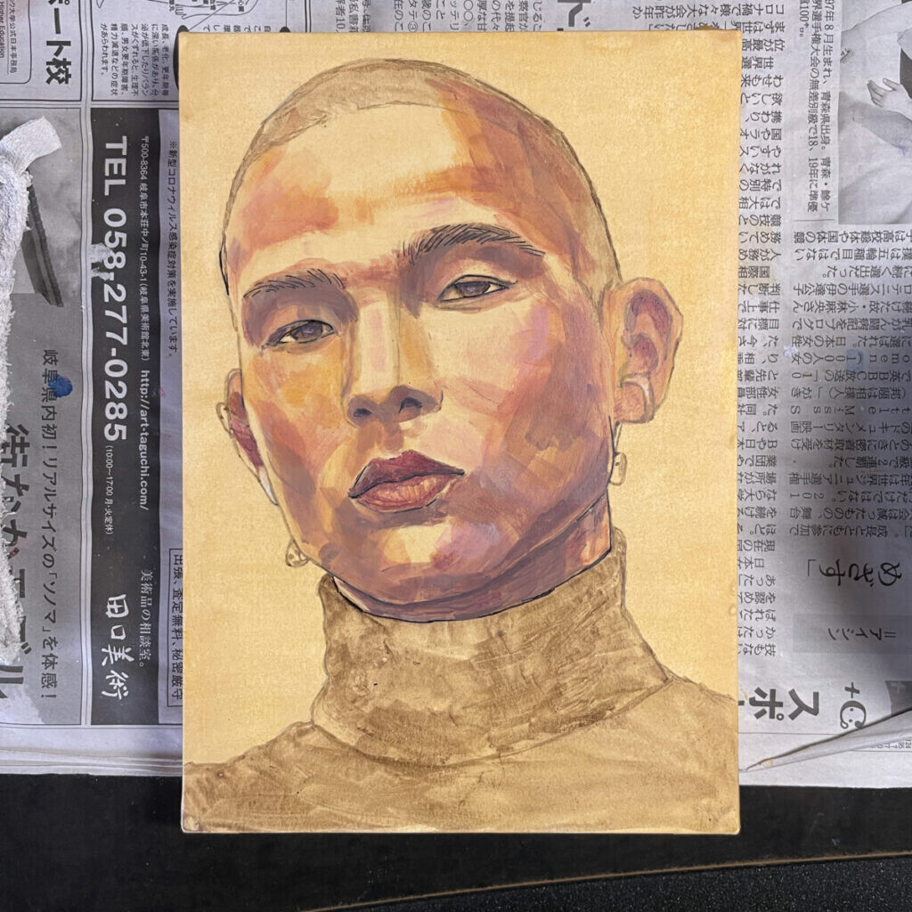 アクリル画　人物　886 アクリル画 人物 886 アクリル画人物886