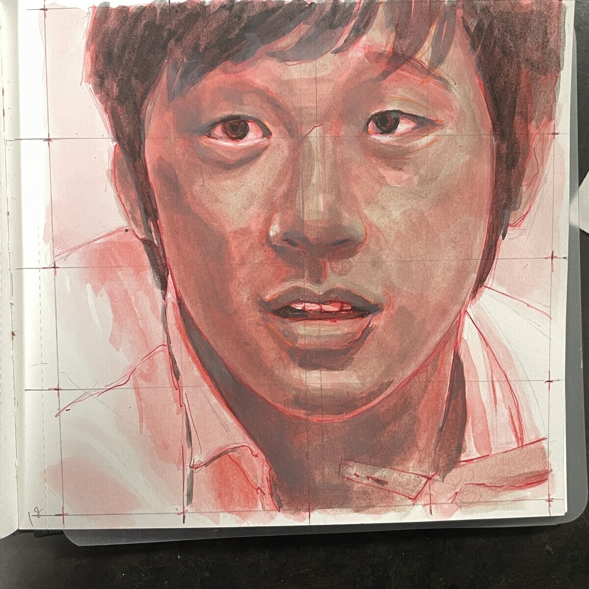 水彩画　絵画　 「化粧直し」 東京教室 | 堀井かずえ | 花の絵ファンタジック水彩画