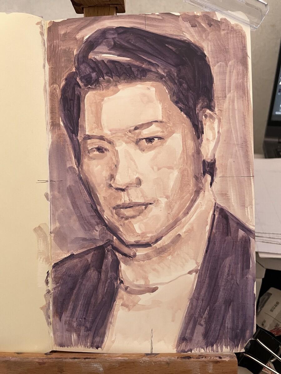 絵画（油絵）人物画 女性の肖像 油彩画 8号 F8 油絵 人物画#5 - メルカリ