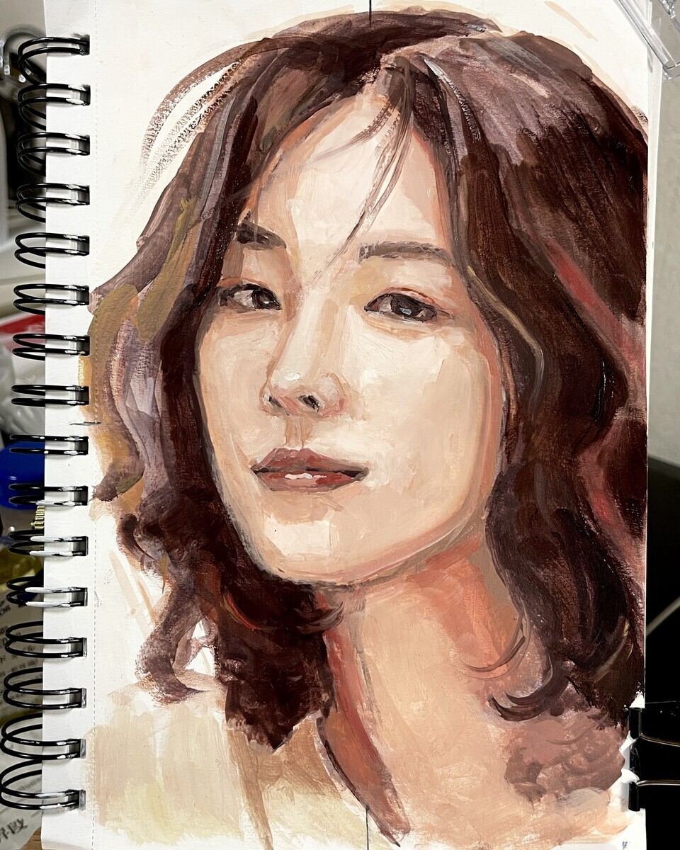 一日で描く油絵人物画 4月28日 ホルベインデュオの感想 - 桃蝶画房