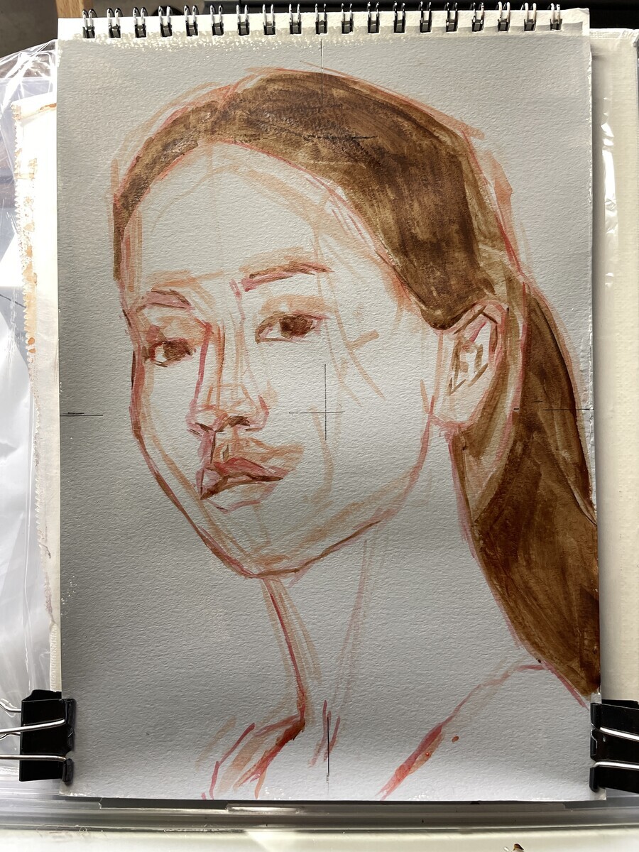 一日で描く油絵人物画 5月29日 ホルベインデュオ - 桃蝶画房