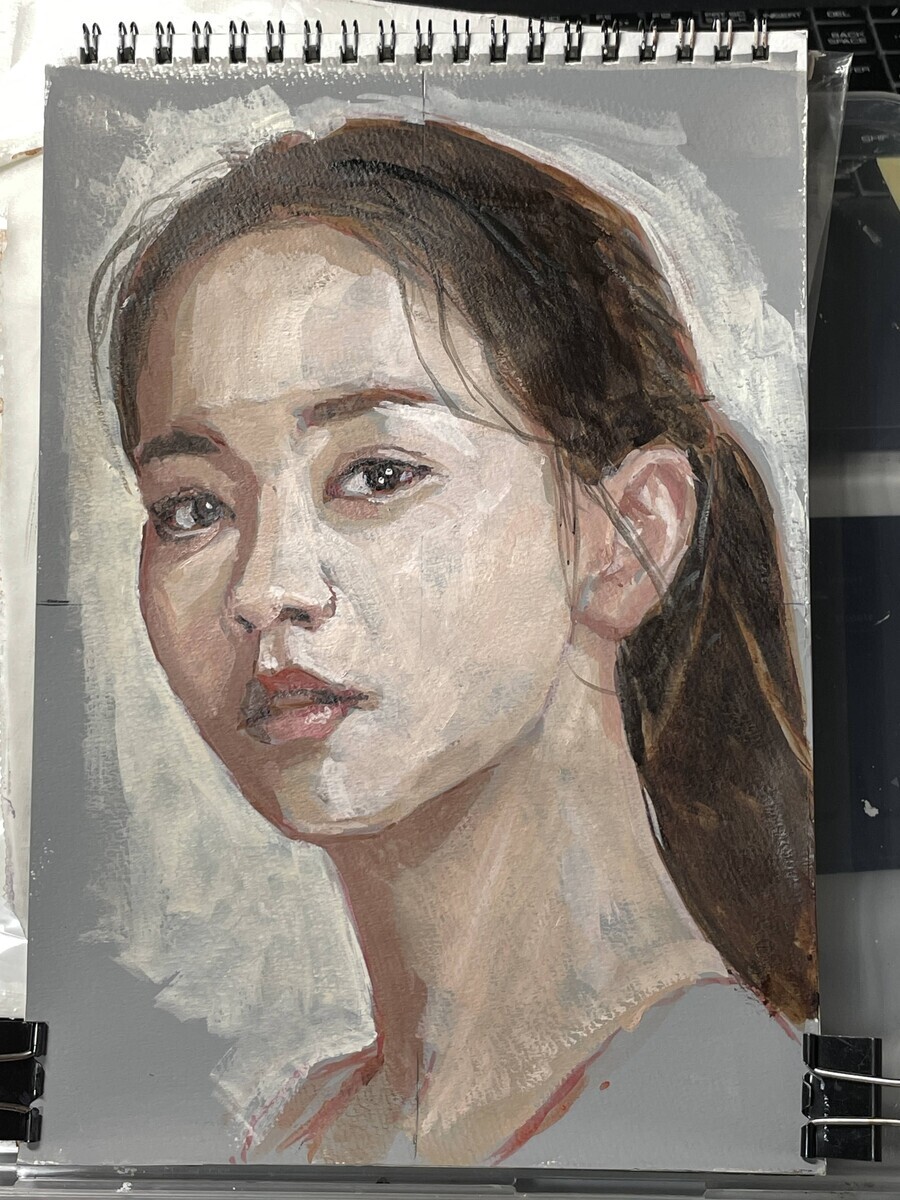 一日で描く油絵人物画 5月29日 ホルベインデュオ - 桃蝶画房