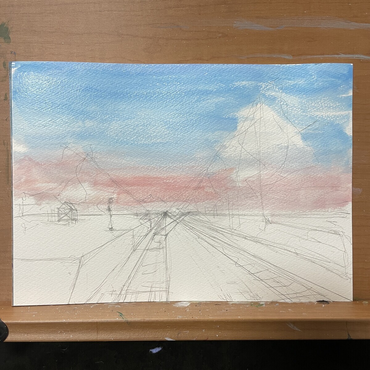 NHK 柴崎先生『3か月でマスターする絵を描く』最終回 トロッコ列車の駅