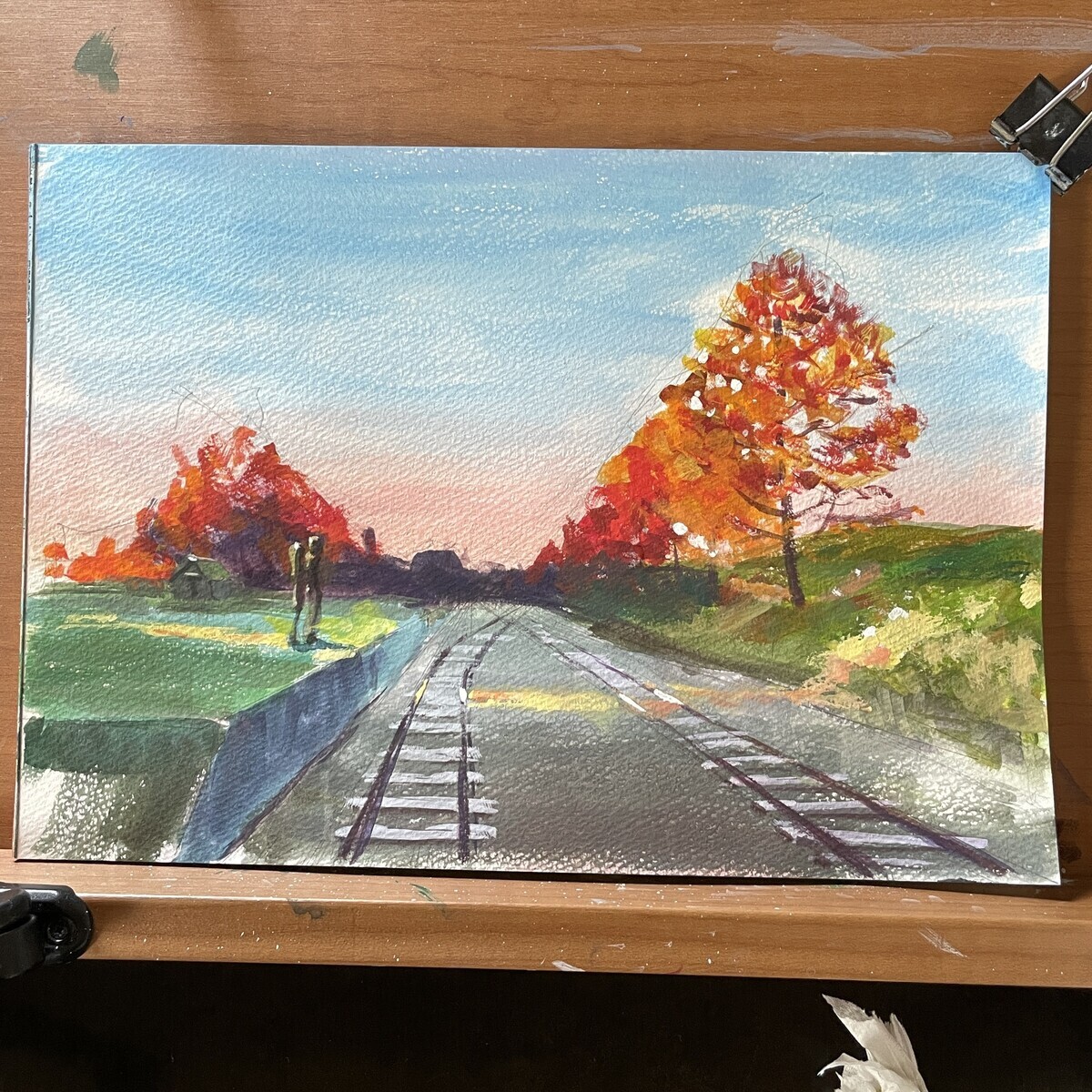 NHK 柴崎先生『3か月でマスターする絵を描く』最終回 トロッコ列車の駅