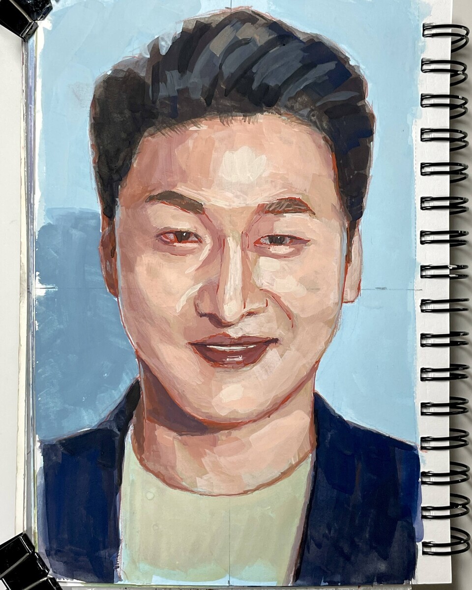 不透明水彩で人物画 7月6日 ホルベインガッシュ - 桃蝶画房