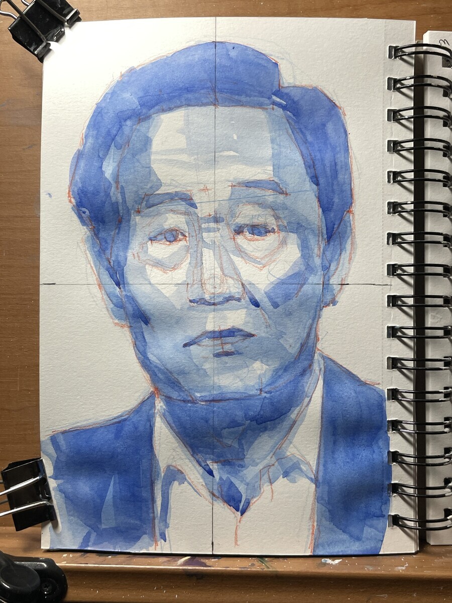 不透明水彩で人物画 7月11日 ホルベインガッシュ - 桃蝶画房