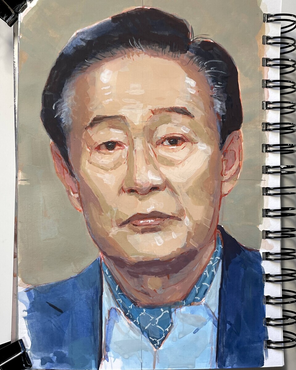 水彩画 青い目の男 男の子イラストメイキング[透明水彩原画] - YouTube