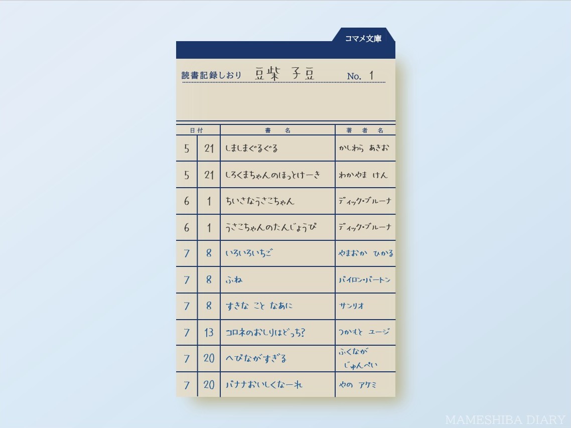 私も初めて読む本ばかり、絵本の記録始めました。 - MAMESHIBA DIARY