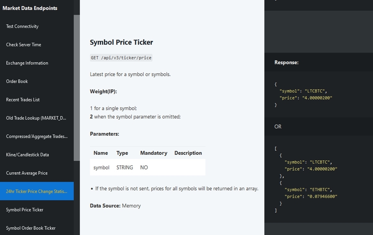 BinanceのAPIを使って、仮想通貨の情報を取得する方法を試してみた。 - シストレどうですか