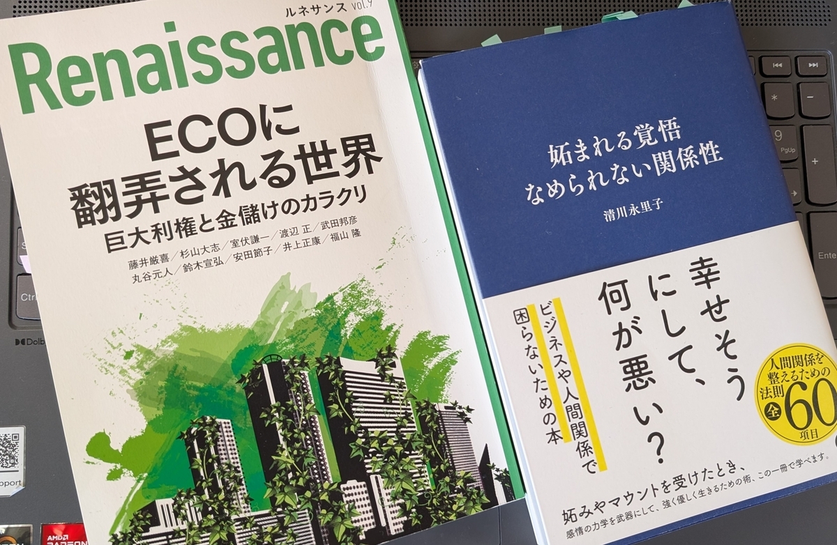 「妬まれる覚悟 なめられない関係性」「ルネサンスvol.9 ECOに翻弄される世界」