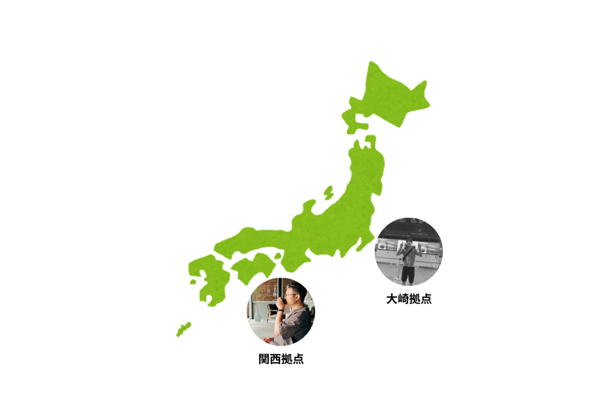 大崎拠点と関西拠点の2チーム体制