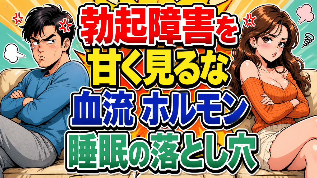勃起障害を甘く見るな 血流 ホルモン 睡眠の落とし穴