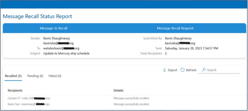 Exchange Onlineでメールの取り消し機能が有効になります - JBS