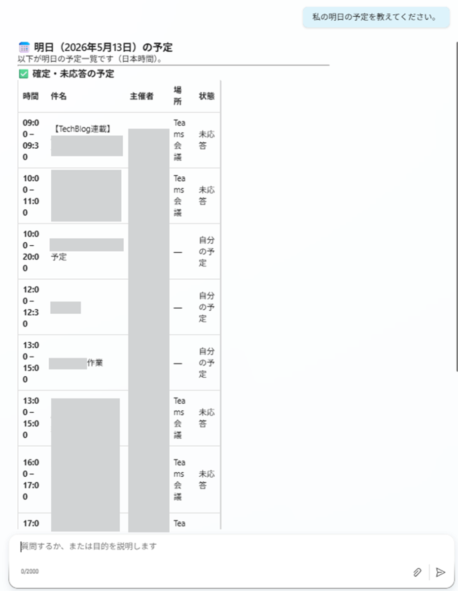 Microsoft×生成AI連載】Microsoft Copilot StudioのWork IQ Calendar