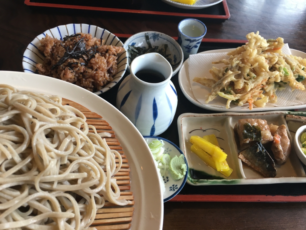 蕎麦定食です