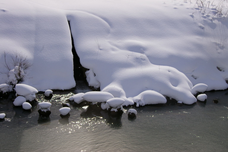 大石田川前地区　「雪の晴れ間」