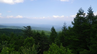 レストハウスふるさとからの眺め　浅間山方面