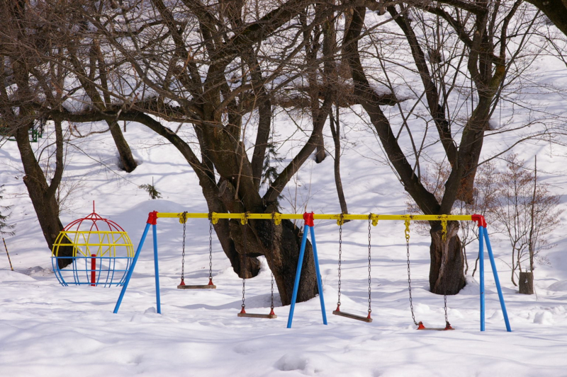 若木山公園　雪景色