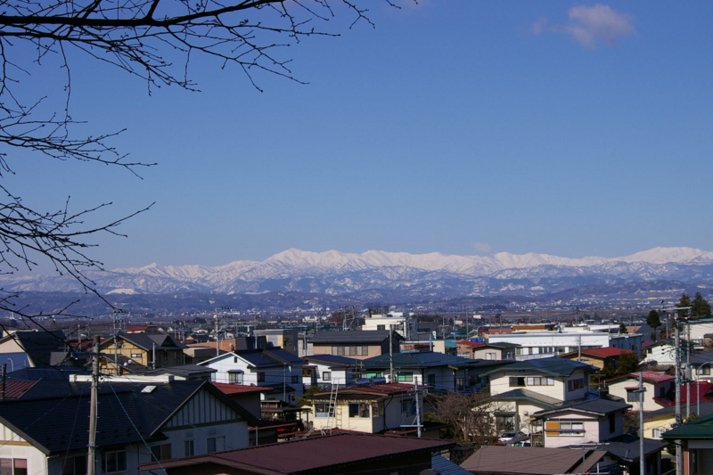 朝日連峰眺め