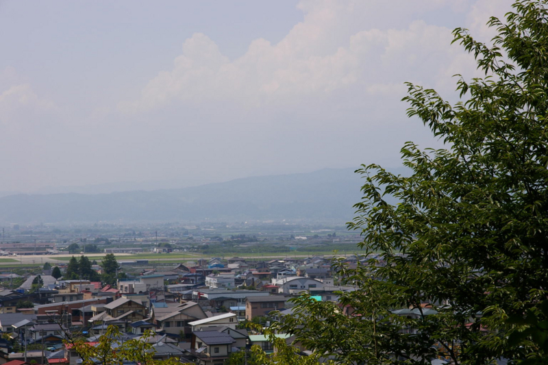 河北町、山形空港方面の眺め