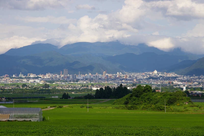 山形市菅沢から眺めた風景