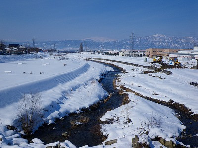 雪景色の野川