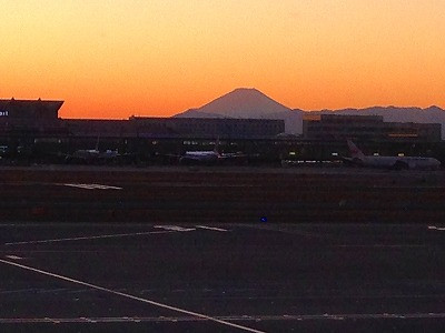 上空からの富士山眺め