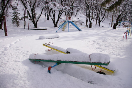 雪景色の若木山公園