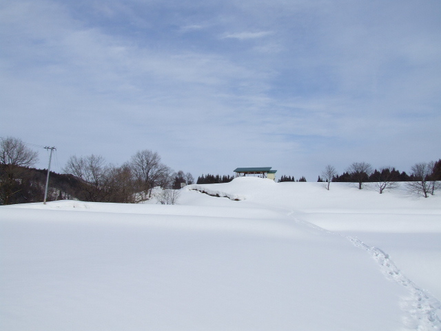 DSCF0745 振り返ると、遥かなる雪原が広がっていた