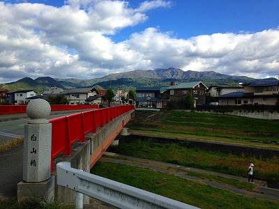 山形市白山から眺めた蔵王