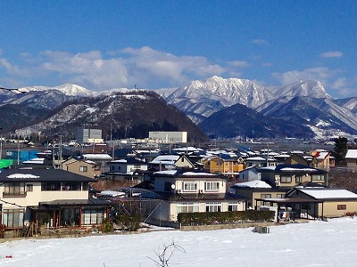 大森山と奥羽山脈