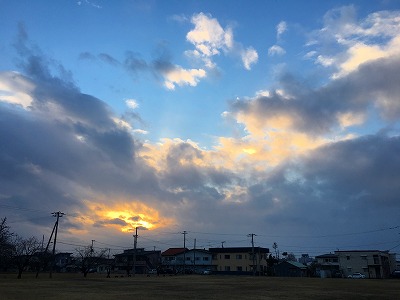 神町の夕焼け