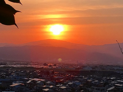 月山の夕焼け