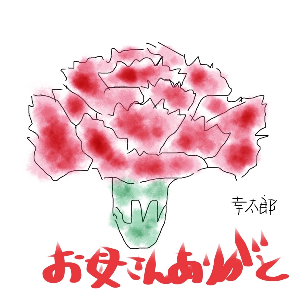 f:id:jdy00247:20180514104928j:plain カーネーションの絵