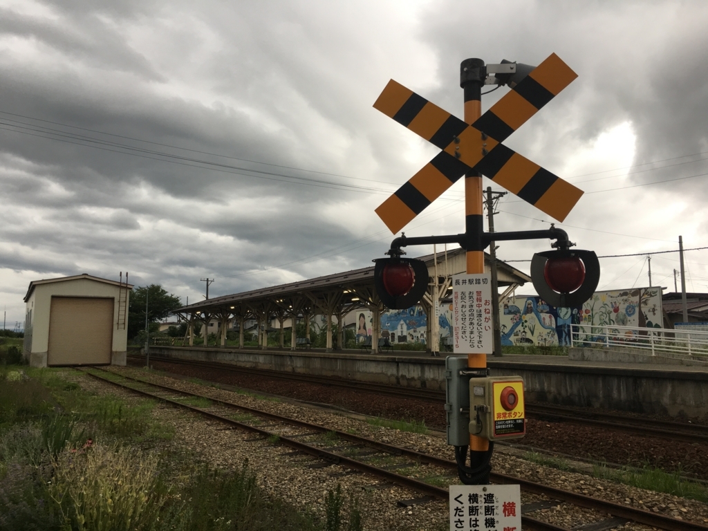 フラワー長井線の線路