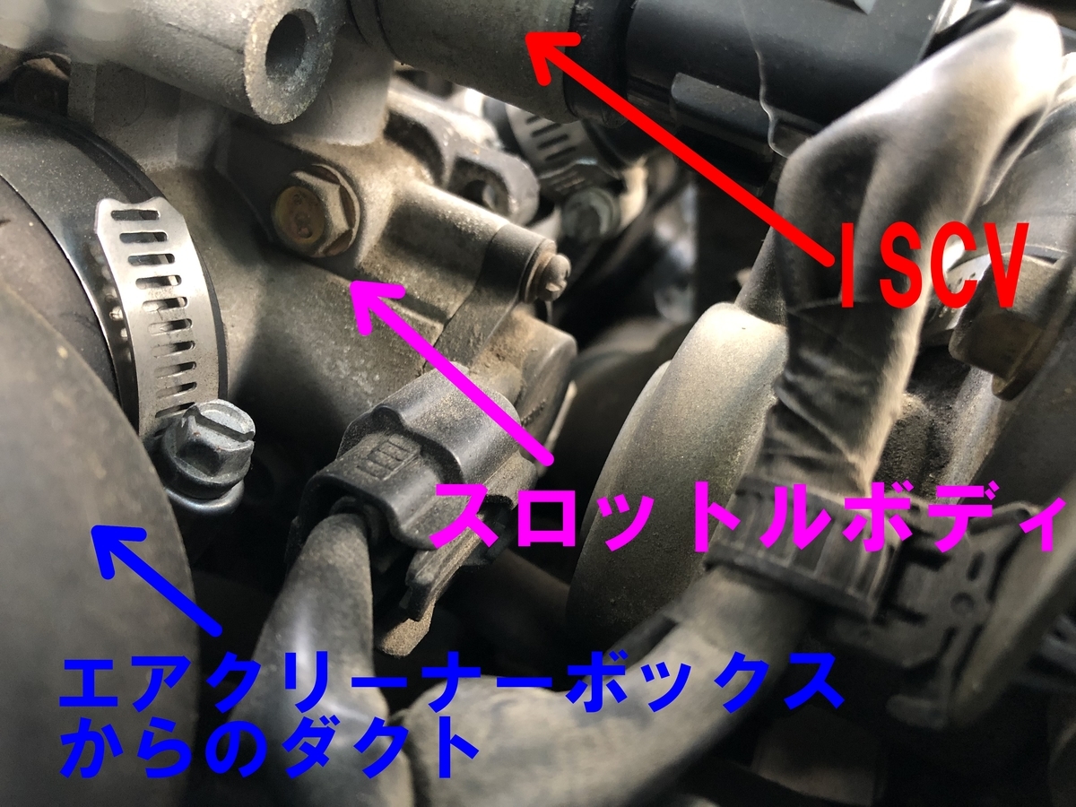 スロットルバルブ清掃 - たちごけworks