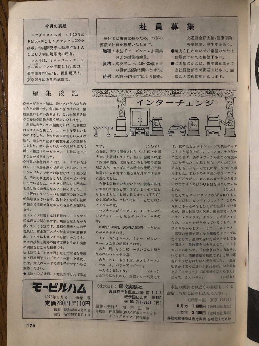 モービルハム誌の「創刊号」 - 埼玉在住中小企業勤務ダメ人間の思う 